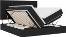 vidaXL Opbergbed met hoofdeinde met opslag Zwart 200 x 200 cm Stof