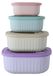 Set de 4 récipients de conservation alimentaire - Boîtes de rangement hermétiques - Plastique sans BPA - Adapté au micro-ondes et au lave-vaisselle - Gain de place - 450/850/1400/2250 ml