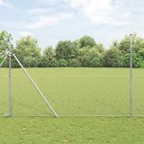 vidaXL Hexagon Hek 1,5 x 50 m Verzinkt Staal Zilver