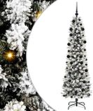 vidaXL Sapin de Noël artificiel Blanc 210 cm PVC et Métal et Plastique