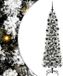 vidaXL Kunstkerstboom Wit 210 cm PVC en Metaal en Plastic