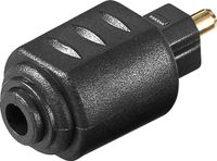 Goobay Optische Mini Toslink (v) - Toslink (m) Adapter - Verguld - Zwart