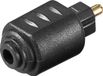 Goobay Optische Mini Toslink (v) - Toslink (m) Adapter - Verguld - Zwart