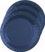 Santex Feest gebaksbordjes - donkerblauw - 10x - karton - 17 cm - rond
