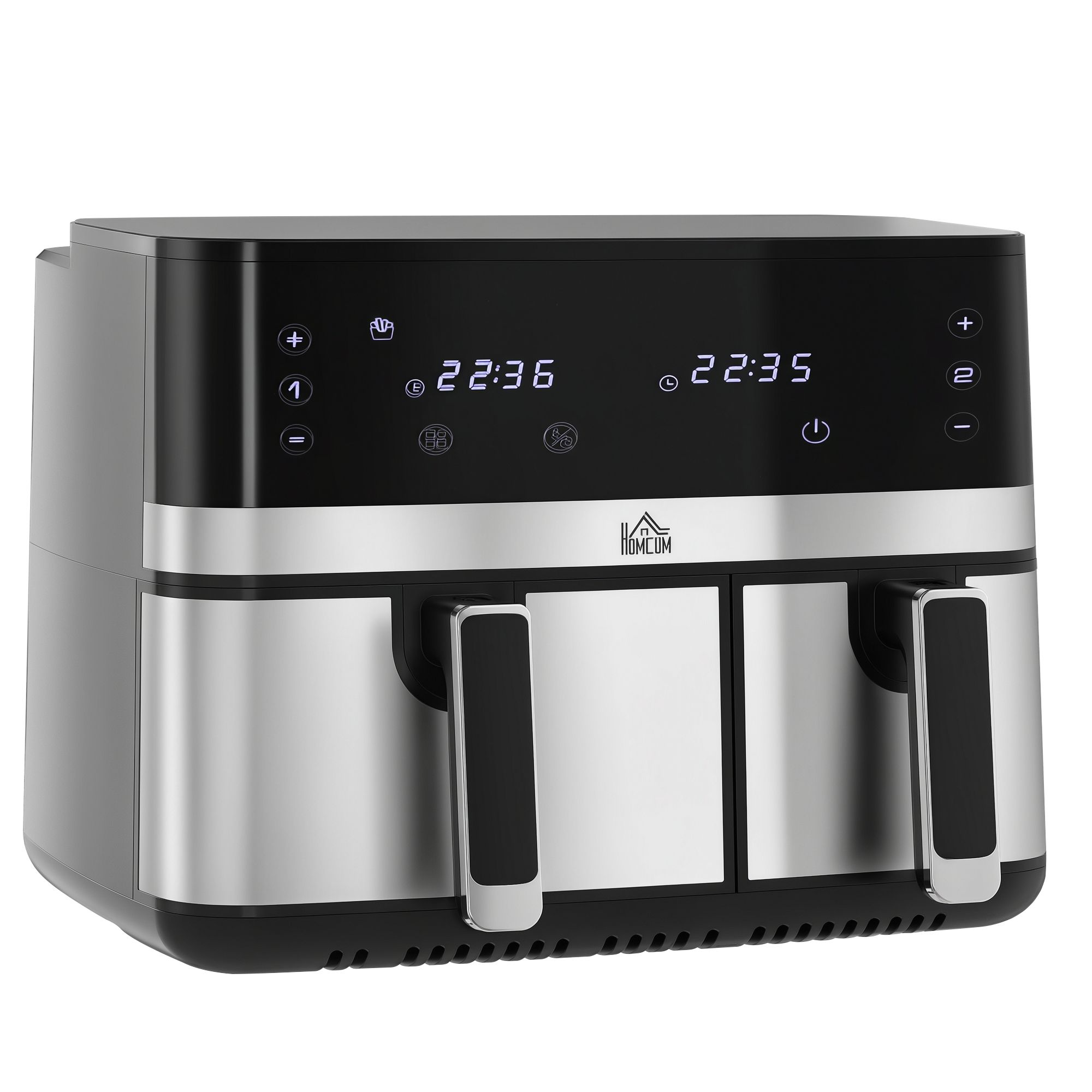 HOMCOM Olievrije Heteluchtfriteuse Zone Airfryer 8,5 L - 2700 W