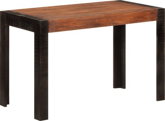 vidaXL Eettafel 120x60x76 cm massief mangohout honingbruin