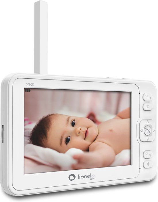 Lionelo Babyline 8.3 Babyfoon - 5" Scherm - 360° Camera - Wit