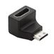 PremiumCord Adapter Mini HDMI C naar HDMI, stekker op bus, gebogen stekker, 4K @ 60Hz, Full HD 1080p, zwart