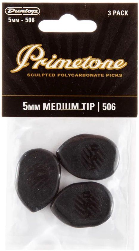 Jim Dunlop Primetone 506 Plectrum Medium Tip 5.00 mm 3-pack