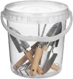 Cm Opslag emmer/box met deksel en handvat - transparant - 10 liter
