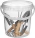 Cm Opslag emmer/box met deksel en handvat - transparant - 10 liter