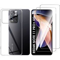 Phonillico® Case voor Xiaomi Redmi Note 11 PRO+ 5G - Redmi Note 11 PRO PLUS 5G en 2 Gehard Glas Screenprotector
