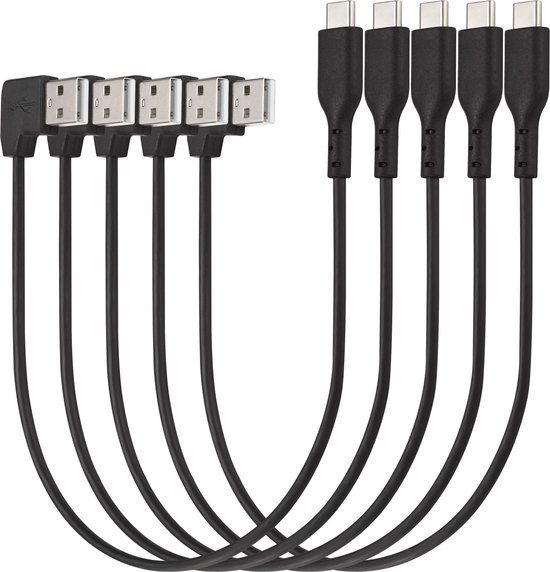 Kensington Charge & Sync USB-C Cable - 0.327 m - 5 stuks - Zwart