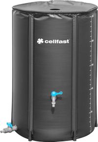 Cellfast cuve de récupération d'eau de pluie 250L Noir Plastique avec robinet