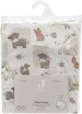 Jollein Hoeslaken Wieg Jersey Barn Buddies 40/50x80/90cm Grijs