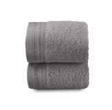 Top Towel Premium grote badhanddoeken, badhanddoeken, 2 gezichts- of bidethanddoeken, 30 x 50 cm, 100% katoen, 600 g, grijs