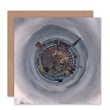 Wee Blue Coo Little World City Skyline Edinburgh Greeting Card