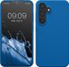 kwmobile telefoonhoesje geschikt voor Samsung Galaxy S24 - Hoesje met siliconen coating - Smartphone case in rifblauw