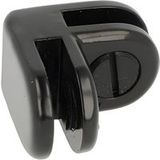 Siso Connecteur de verre MINI en métal, 2 voies 90° Noir mat