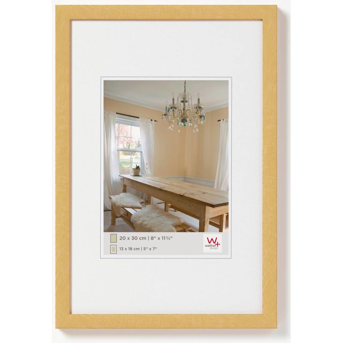 Walther Design Gold Wood Single Picture Frame - 9 x 13 cm