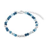 TOM TAILOR - Armband voor Dames in Roestvrij Staal - Zilverkleurig - Met Parels - Hanger in de vorm van Bollen - TT-B0024
