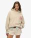 Superdry Femme Coton Logo Imprimé Lo-Fi Outdoor Sweat À Capuche Oversize, Gris, Taille: 42