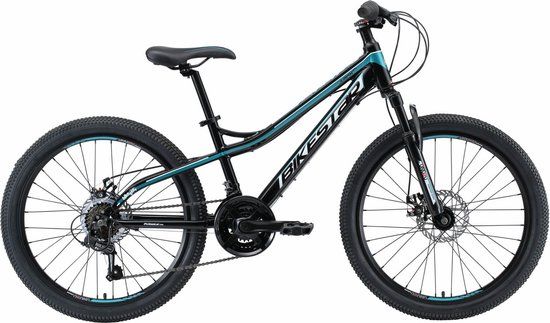 Bikestar Hardtail MTB 24 inch - Zwart/Blauw - 21 Versnellingen - Unisex