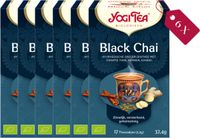 Yogi Tea Black Chai - Biologische Kruidenthee met Zwarte Thee, Kaneel, en Gember - Tray van 6 Stuks