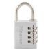 Master Lock 643DWD gepersonaliseerd woord cijferslot 40 mm, zilver, breed