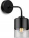 Moderne knisperende lamp met elegante glazen kap