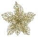 Kaemingk Poinsettia plastic d23,50h10 cm goud Everlands
