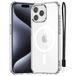 NEW'C Magnetische hoesje voor iPhone 15 Pro (6,1 inch) compatibel met MagSafe Ultieme Schokbestendigheid – Dunne Hoes met Koord – Krachtige Magneten en Militaire Bescherming – Transparant