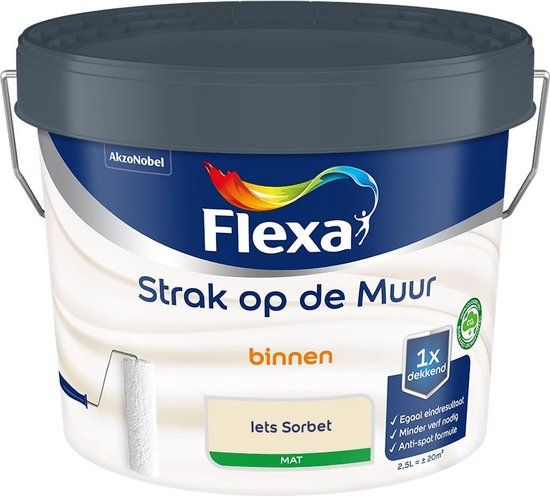 Flexa Strak op de Muur Muurverf - Iets Sorbet - 2.5 L