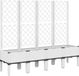 vidaXL Plantenbak met latwerk 160x40x142 cm polypropeen wit