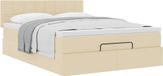 Prolenta Maison Exclusive - Ottoman bed met matras, crème kleur, 140x200 cm, textiel