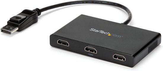 StarTech.com DisplayPort naar HDMI Multi-Monitor Splitter - 3 Poorts MST Hub - Zwart