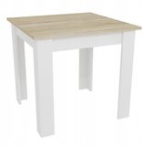 LEOBERT Eettafel NP 80x80 - Sonoma Eikenhout/Wit