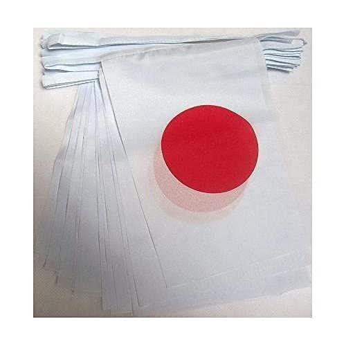Japan 6 meter Bunting Flag - 20 Flags - 9'' x 6'' - Japanese String Flags - 15 x 21 cm - AZ FLAG