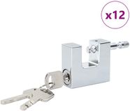 vidaXL - Hangslot - 12 st - Zilver - Staal