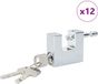 vidaXL - Hangslot - 12 st - Zilver - Staal