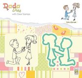 Nellie Snellen DDCS025 Cutting Die and Stamp Marriage Proposal of Marriage
