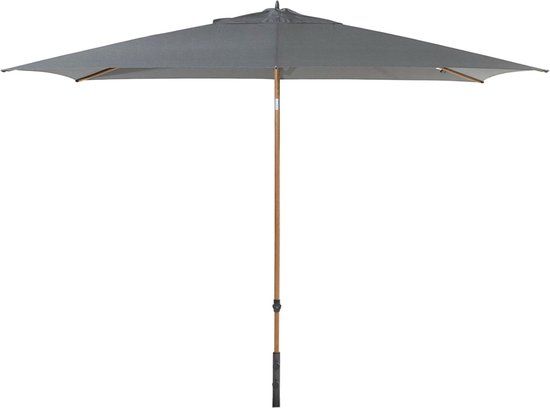 4 Seasons Outdoor Azzurro Stokparasol - 200 x 300 cm - Woodlook/charcoal - Antraciet