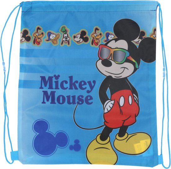 4KidsOnly Mister License Mickey Mouse Gymtas - Zwemtas - 40 cm - Blauw - Voor Kinderen