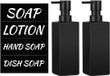 Unyqoos® Elegante zeepdispenser set van 2 voor badkamer en keuken Noir