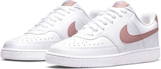 Nike COURT VISION LOW NEXT NATURE - Women's Sneakers - White/Pink - Size 39