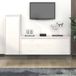 Maison Exclusive - Meuble TV, 2 pièces, blanc, pin massif