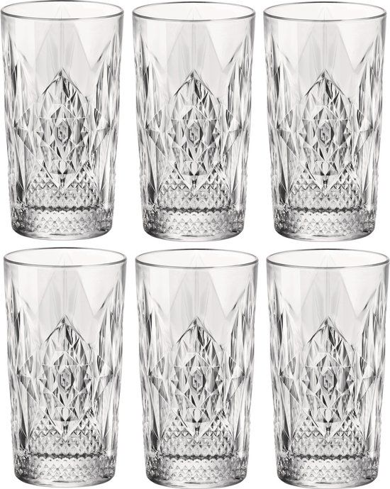 Bormioli Rocco Drinkglazen - 6 stuks - transparant - glas - 490 ml