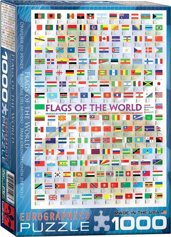 Eurographics Flags of the World 1000 Piece Jigsaw Puzzle - 6000-0128