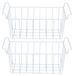 2 paniers de rangement en acier inoxydable pour congélateur, dimensions 49,5 x 24,5 x 20 cm