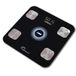 LITTLE BALANCE 8861 i-Lumi, aangesloten personenweegschaal, impedantiemeter, 14 lichaamsgegevens, 180 kg, gehard glas, zwart